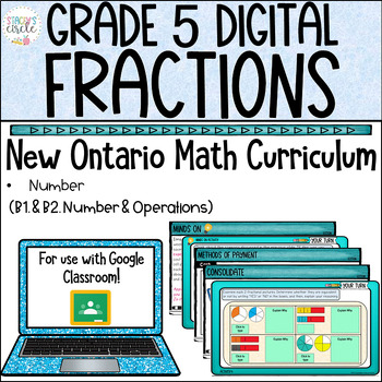 Preview of Grade 5 Fractions NEW Ontario Math DIGITAL Google Slides