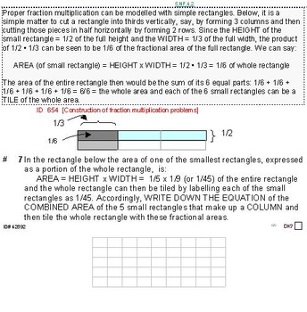 Preview of Grade 5 FRACTIONS UNIT 7: [Practical uses:Multiplying]-4 worksheets, 7 quizzes