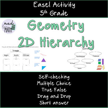 Preview of Grade 5 Geometry Hierarchy Easel Activities 5.5A 5.G.B.3 5.G.B.4