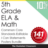 Common Core Standards I Can Statements for 5th Grade Half-