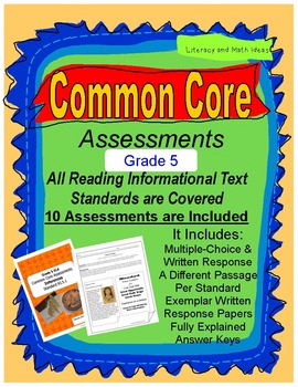 Preview of Grade 5 Informational Text Common Core Assessments
