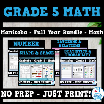 Preview of Grade 5 - Manitoba Math - Full Year Bundle