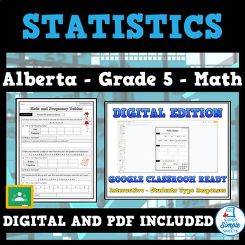 Preview of Grade 5 Math - Alberta - Statistics - NEW 2022 Curriculum