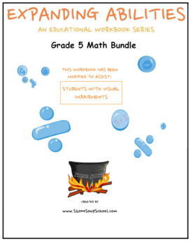 Preview of Grade 5 Math Bundle CCS: Geo, Base 10, Algebra, Mgt/ Data for Visually Impaired