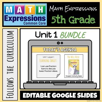 Preview of Grade 5 Math Expressions (2018) Unit 1 BUNDLE