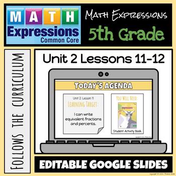 Preview of Grade 5 Math Expressions (2018) Unit 2: Lessons 11-12