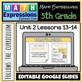 Preview of Grade 5 Math Expressions (2018) Unit 2: Lessons 13-14