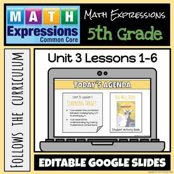 Preview of Grade 5 Math Expressions (2018) Unit 3: Lessons 1-6