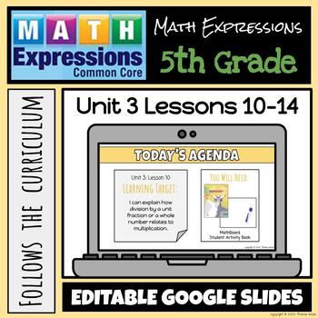 Preview of Grade 5 Math Expressions (2018) Unit 3: Lessons 10-14
