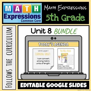 Preview of Grade 5 Math Expressions (2018) Unit 8 BUNDLE