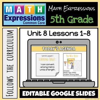 Preview of Grade 5 Math Expressions (2018) Unit 8: Lessons 1-8
