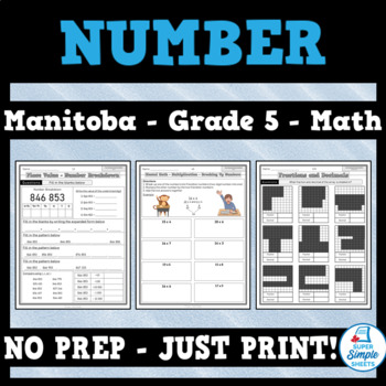 Preview of Grade 5 Math - Manitoba - Number Strand