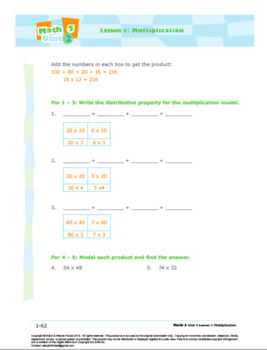 grade 5 math operations with whole numbers worksheet bundle tpt