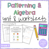 Grade 5 Math - Patterning & Algebra Unit! NEW Ontario Math