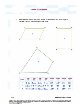 grade 5 math shapes and volume l5 polygons worksheet 5gb34