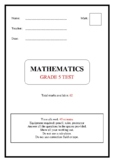 Grade 5 Math Test