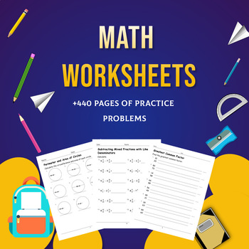 Grade 5 Math Worksheets by Samir Latrous | TPT