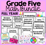 Grade 5 Math Year Long Bundle | Full Year of Workbooks