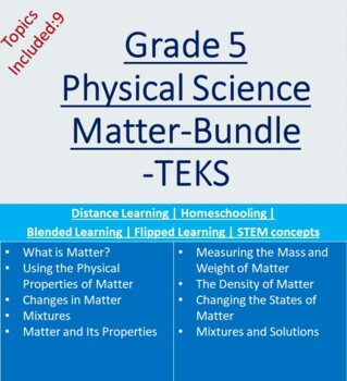 Preview of Grade 5 TEKS "Matter"  HD Videos Bundle - Distance learning -