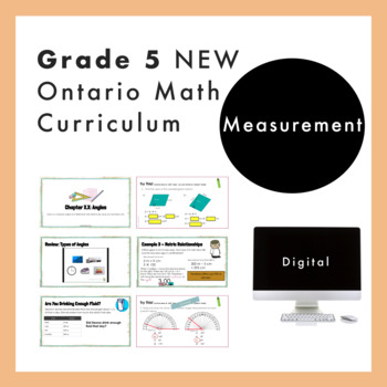 Preview of Grade 5 Ontario Math - Measurement Curriculum - Digital Google Slides+Form