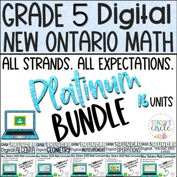 Preview of Grade 5 NEW Ontario Math Full Year DIGITAL Slides Platinum Bundle - ALL STRANDS