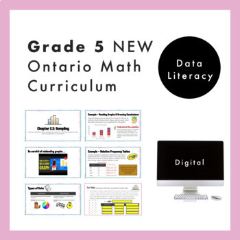 Preview of Grade 5 Ontario Math - Data Literacy Curriculum - Digital Google Slides+Form