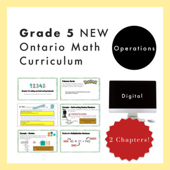 Preview of Grade 5 Ontario Math - Operations Curriculum - Digital Google Slides+Form