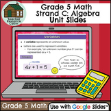 Grade 5 Ontario Math Algebra Unit for Google Slides™