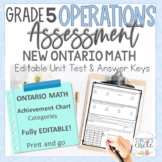 Grade 5 Operations Addition & Subtraction Unit Assessment 