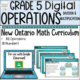 Grade 5 Operations Multiplication & Division NEW Ontario M