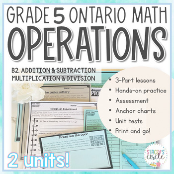 Preview of Grade 5 Operations NEW Ontario Math : B2 . Operations