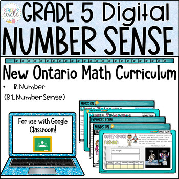Preview of Grade 5 Number Sense NEW Ontario Math Digital Google Slides