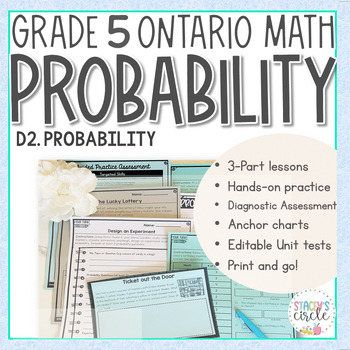 Preview of Grade 5 Probability NEW Ontario Math : D2. Probability