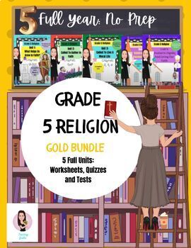Preview of Grade 5 Religion. Growing In Faith. Full Year. Print and Go Bundle.
