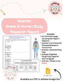 Grade 5 Science: Human Body Research Report