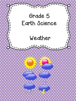 Preview of Grade 5 Science Unit 4 - Weather