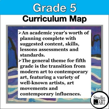 Preview of Grade 5 Scope and Sequence Visual Art Curriculum Map