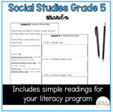 Grade 5 Social Studies Strand A Unit Readings for Special 