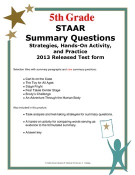 Preview of Summary Hands-On Activities Grade 5