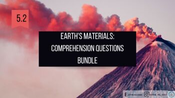 Preview of Grade 5-Unit 2: Earth's Materials Comp. Questions~BUNDLE~-Know Atom Science