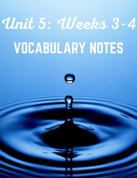 Preview of Grade 5 Unit 5 Wks 3 and 4 Vocab NOTES / National Geographic / Reach for Reading