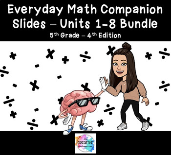 Preview of Grade 5 - Units 1-8 Lesson Guide - Everyday Math Google Slides Bundle