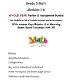 Grade 5, WHOLE YEAR Modules 1-6, Mid & End of Mod Reviews 