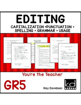 Preview of EDITING: Grade 5 Capitalization, Punctuation, Spelling, Grammar and Usage