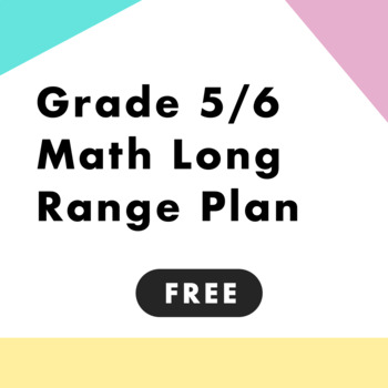 Preview of Grade 5 and 6 NEW Ontario Math Long Range Plan (LRP) FREEBIE