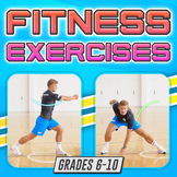 Grade 6-10 PE Fitness Exercises: Workout tasks with equipm