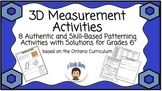 Grade 6 -3D Measurement Activities - Ontario Curriculum - 