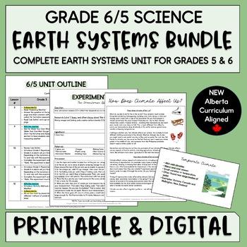 Preview of Grade 6/5 Earth Systems Unit BUNDLE - NEW Alberta Curriculum - Science 5 and 6