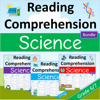 Preview of Grade 6 & 7 Reading Comprehension Bundle | Science