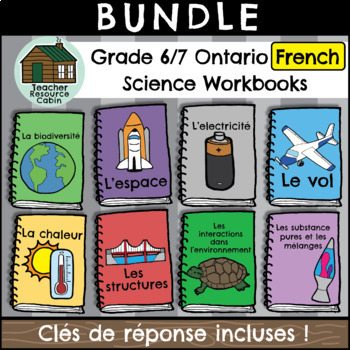 Preview of Grade 6/7 Science FRENCH Workbooks (NEW 2022 Ontario Curriculum)